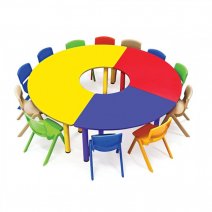 Ahşap 3 Parça Yuvarlak Masa Takımı SE - 453